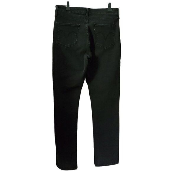 levi's Black Washed Stretch Mid Rise Skinny 5 Pocket Denim Jeans Size 12 - Picture 4 of 9